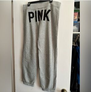 Victorias Secret Pink Butt Logo Jogger Sweatpants